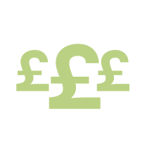 green pound signs icon
